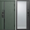 Входная дверь Termo-Door Смарт Сплит Грин - Зеркало Фацет Черный кварц