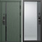Входная дверь Termo-Door Смарт Сплит Грин - Зеркало Фацет Grey софт