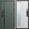 Входная дверь Termo-Door Смарт Сплит Грин - Зеркало Люмис Белый Софт