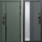 Входная дверь Termo-Door Смарт Сплит Грин - Зеркало Люмис Грей Софт