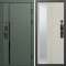 Входная дверь Termo-Door Смарт Сплит Грин - Зеркало Люмис Соновая Кость