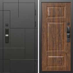 Входная дверь Termo-Door Смарт Тетрис Блэк - Лион Дуб