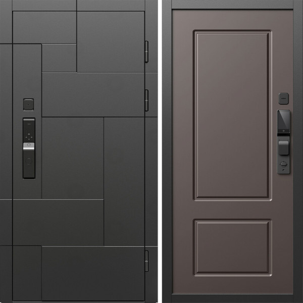 Входная дверь Termo-Door Смарт Тетрис Блэк - Марсель Шоколад