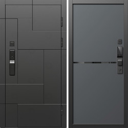 Входная дверь Termo-Door Смарт Тетрис Блэк - Нео Графит