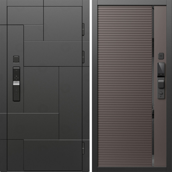 Входная дверь Termo-Door Смарт Тетрис Блэк - Порте Шоколад