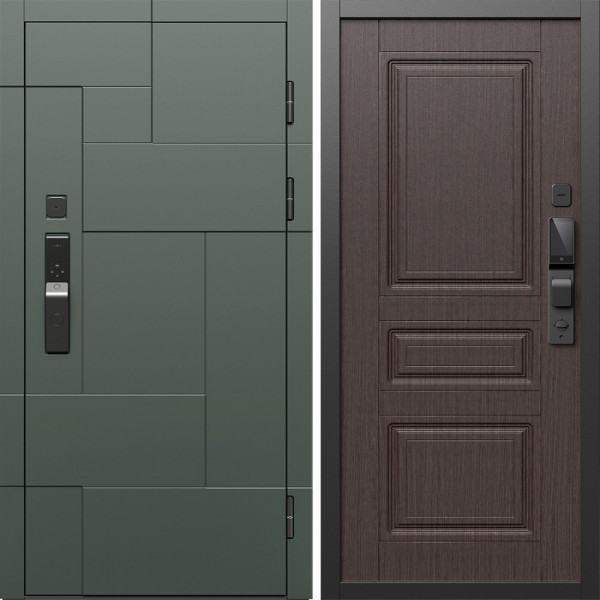 Входная дверь Termo-Door Смарт Тетрис Грин - Классика венге