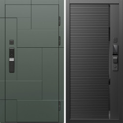 Входная дверь Termo-Door Смарт Тетрис Грин - Порте black