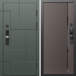 Входная дверь Termo-Door Смарт Тетрис Грин - Порте Шоколад