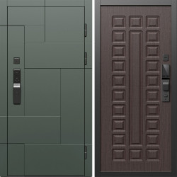 Входная дверь Termo-Door Смарт Тетрис Грин - Престиж венге