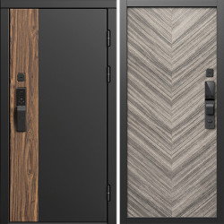 Входная дверь Termo-Door Смарт Тор - Плаза Елочка Серая