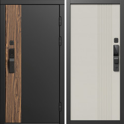 Входная дверь Termo-Door Смарт Тор - Страйп Слоновая Кость