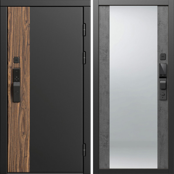 Входная дверь Termo-Door Смарт Тор - Зеркало бетон темный