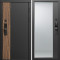 Входная дверь Termo-Door Смарт Тор - Зеркало Фацет Черный кварц+тонировка серая