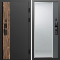 Входная дверь Termo-Door Смарт Тор - Зеркало Фацет Grey софт