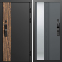 Входная дверь Termo-Door Смарт Тор - Зеркало Люмис Грей Софт