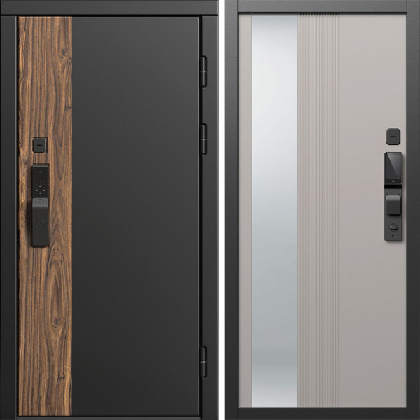 Входная дверь Termo-Door Смарт Тор - Зеркало Люмис Капучино
