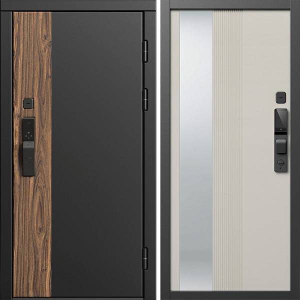 Входная дверь Termo-Door Смарт Тор - Зеркало Люмис Соновая Кость
