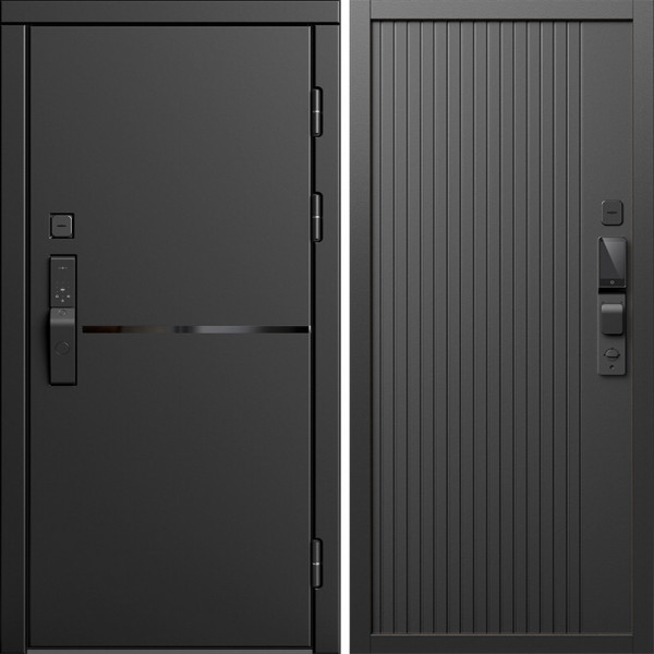 Входная дверь Termo-Door Смарт Тренд Блэк - Флэт Черный кварц