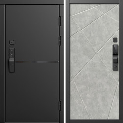 Входная дверь Termo-Door Смарт Тренд Блэк - Лучи бетон светлый
