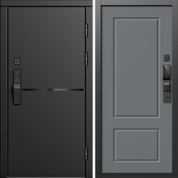 Входная дверь Termo-Door Смарт Тренд Блэк - Марсель Grey софт