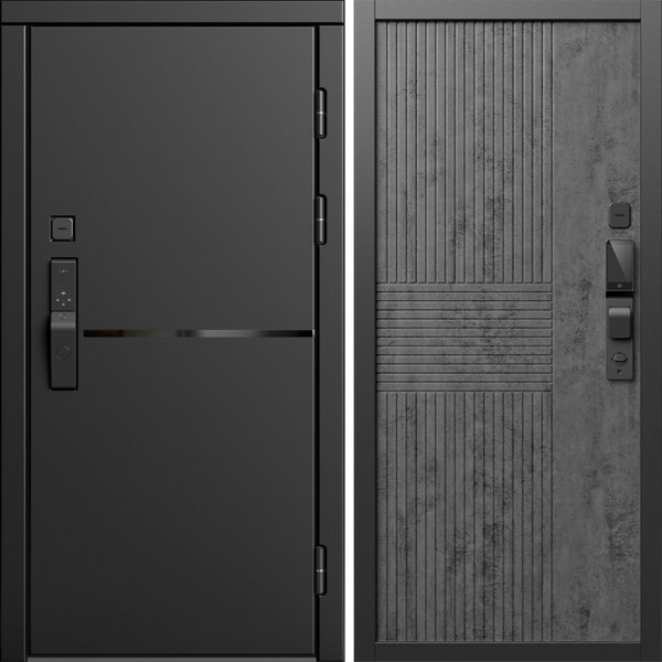 Входная дверь Termo-Door Смарт Тренд Блэк - Мастино Бетон темный