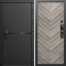 Входная дверь Termo-Door Смарт Тренд Блэк - Плаза Елочка Серая