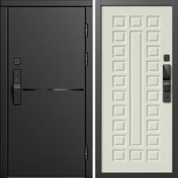 Входная дверь Termo-Door Смарт Тренд Блэк - Престиж бежевый матовый