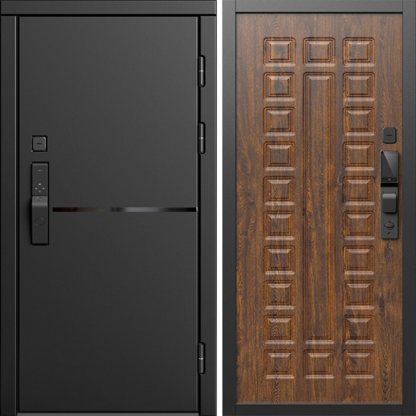 Входная дверь Termo-Door Смарт Тренд Блэк - Престиж дуб