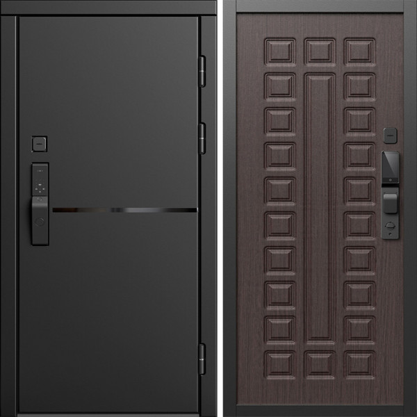 Входная дверь Termo-Door Смарт Тренд Блэк - Престиж венге