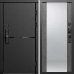 Входная дверь Termo-Door Смарт Тренд Блэк - Зеркало бетон темный