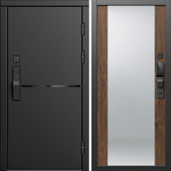 Входная дверь Termo-Door Смарт Тренд Блэк - Зеркало дуб