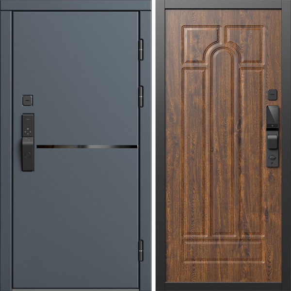 Входная дверь Termo-Door Смарт Тренд Графит - Арка дуб