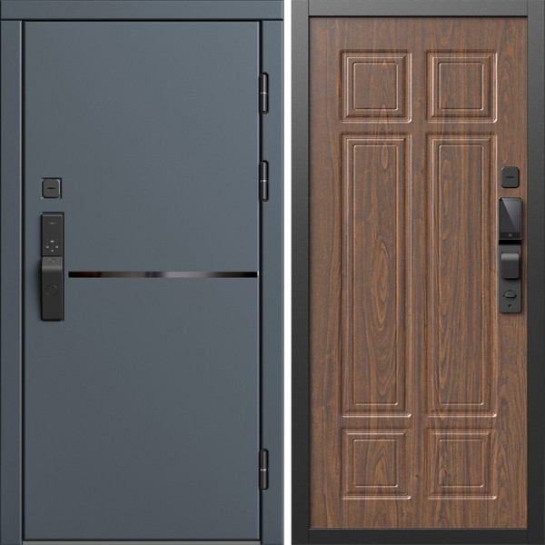 Входная дверь Termo-Door Смарт Тренд Графит - Без серии Орех премиум