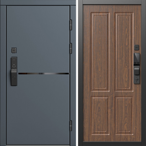 Входная дверь Termo-Door Смарт Тренд Графит - Без серии Орех стандарт