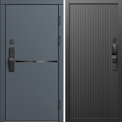 Входная дверь Termo-Door Смарт Тренд Графит - Флэт Черный кварц