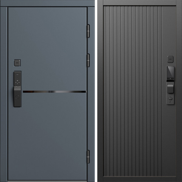 Входная дверь Termo-Door Смарт Тренд Графит - Флэт Черный кварц