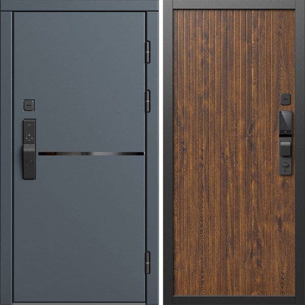 Входная дверь Termo-Door Смарт Тренд Графит - Флэт Дуб
