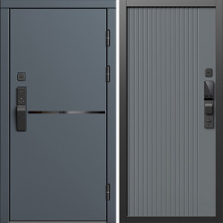Входная дверь Termo-Door Смарт Тренд Графит - Флэт Grey софт