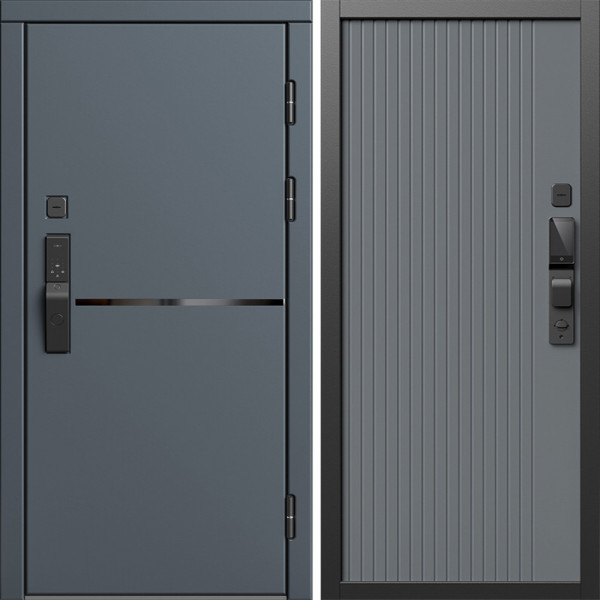 Входная дверь Termo-Door Смарт Тренд Графит - Флэт Grey софт