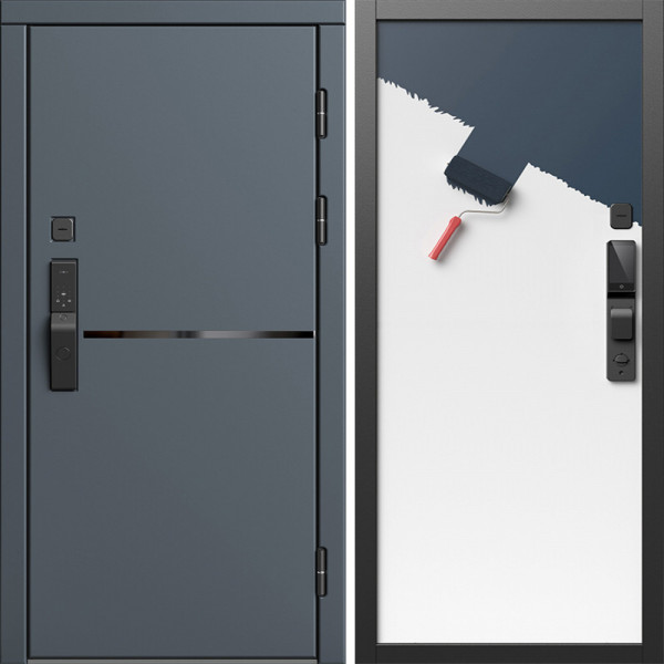 Входная дверь Termo-Door Смарт Тренд Графит - Гладкая Панель Под Покраску (грунт)