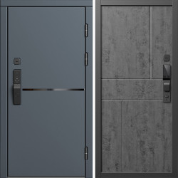 Входная дверь Termo-Door Смарт Тренд Графит - Горизонт бетон темный