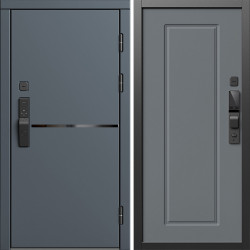 Входная дверь Termo-Door Смарт Тренд Графит - Гранд Grey софт