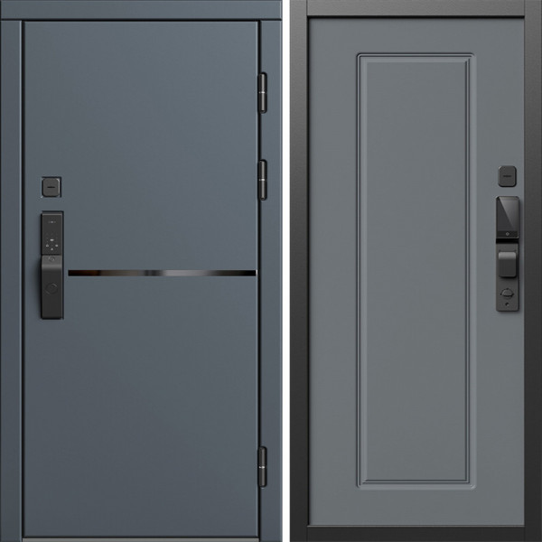 Входная дверь Termo-Door Смарт Тренд Графит - Гранд Grey софт