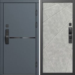 Входная дверь Termo-Door Смарт Тренд Графит - Лучи бетон светлый
