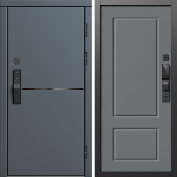 Входная дверь Termo-Door Смарт Тренд Графит - Марсель Grey софт