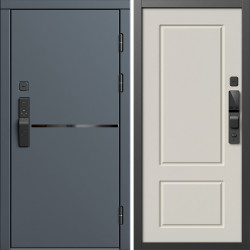 Входная дверь Termo-Door Смарт Тренд Графит - Марсель Слоновая кость
