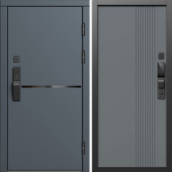 Входная дверь Termo-Door Смарт Тренд Графит - Страйп Грей Софт