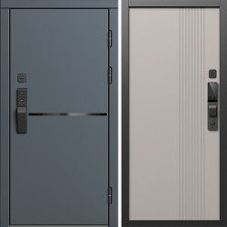 Входная дверь Termo-Door Смарт Тренд Графит - Страйп Капучино