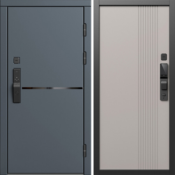 Входная дверь Termo-Door Смарт Тренд Графит - Страйп Капучино