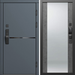 Входная дверь Termo-Door Смарт Тренд Графит - Зеркало бетон темный